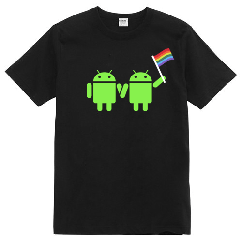  Google Android Robots logo funny t camicia
