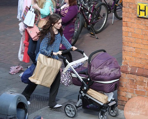  Lily filming "Love, Rosie" in Dublin, Ireland (27th May 2013)