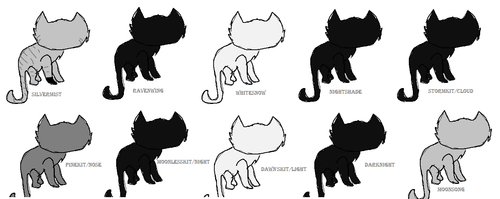 My cats, all handdrawn by me