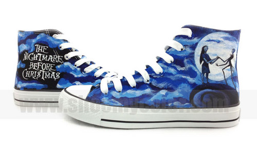  Nightmare Before giáng sinh hand painted sneakers