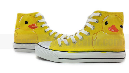  Rubber Ducky kids canvas hand painted shoes