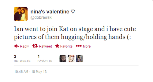  Tweet about Ian and Kat at the convention in Paris