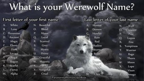 find out your werewolf name