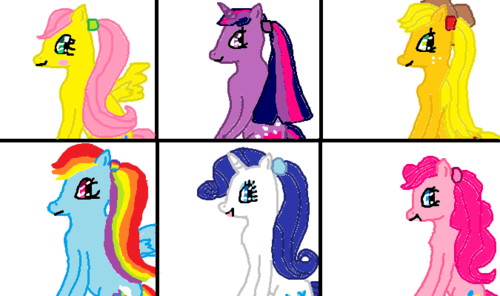  the mane six with ponytails