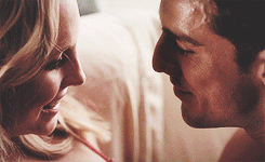  ↳ Tyler + Caroline smiling at each other