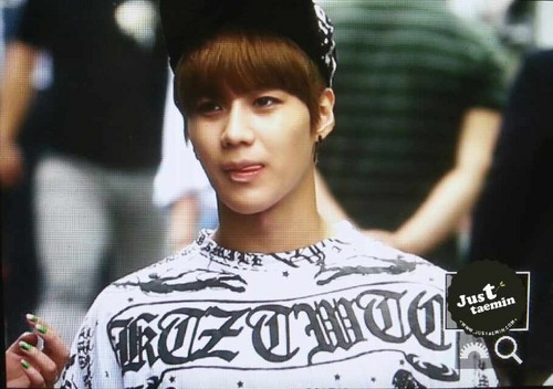  130607 Taemin on the way to 음악 Bank for Henry Trap