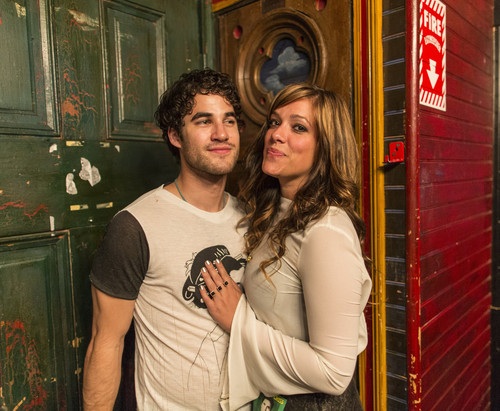 Darren Criss and Mia Swier backstage at House of Blues