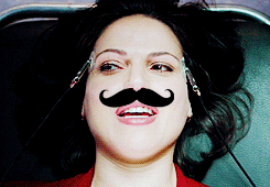  Gina with a mustache