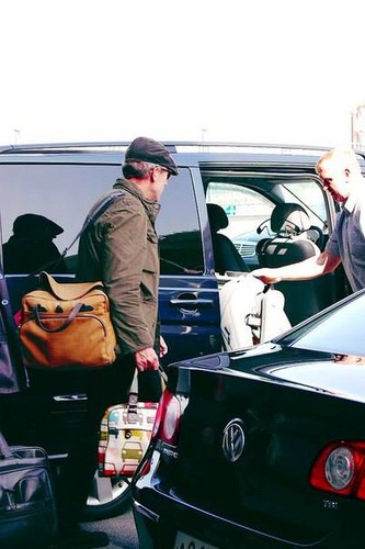 Hugh Laurie arriving St. Petersburg 2013