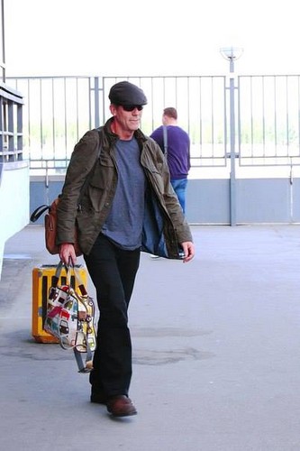 Hugh Laurie arriving St. Petersburg 2013