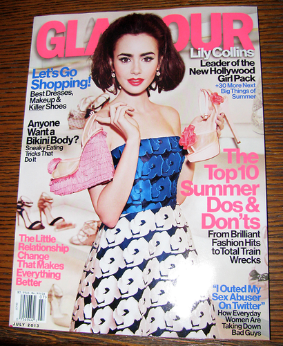  Lily covers Glamour Magazine; July 2013