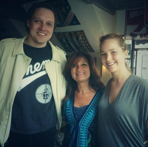  New picture of Jennifer with Win Butler at Café Olimpico in Montreal