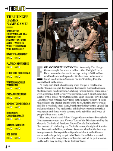 Scans of the ‘Catching Fire’ लेख In Empire Magazine’s July 2013 Issue