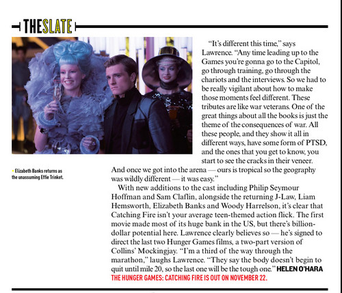  Scans of the ‘Catching Fire’ artikulo In Empire Magazine’s July 2013 Issue