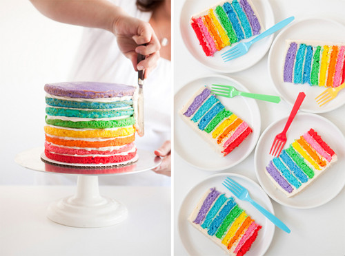  Sweet and Delish arcobaleno Cake