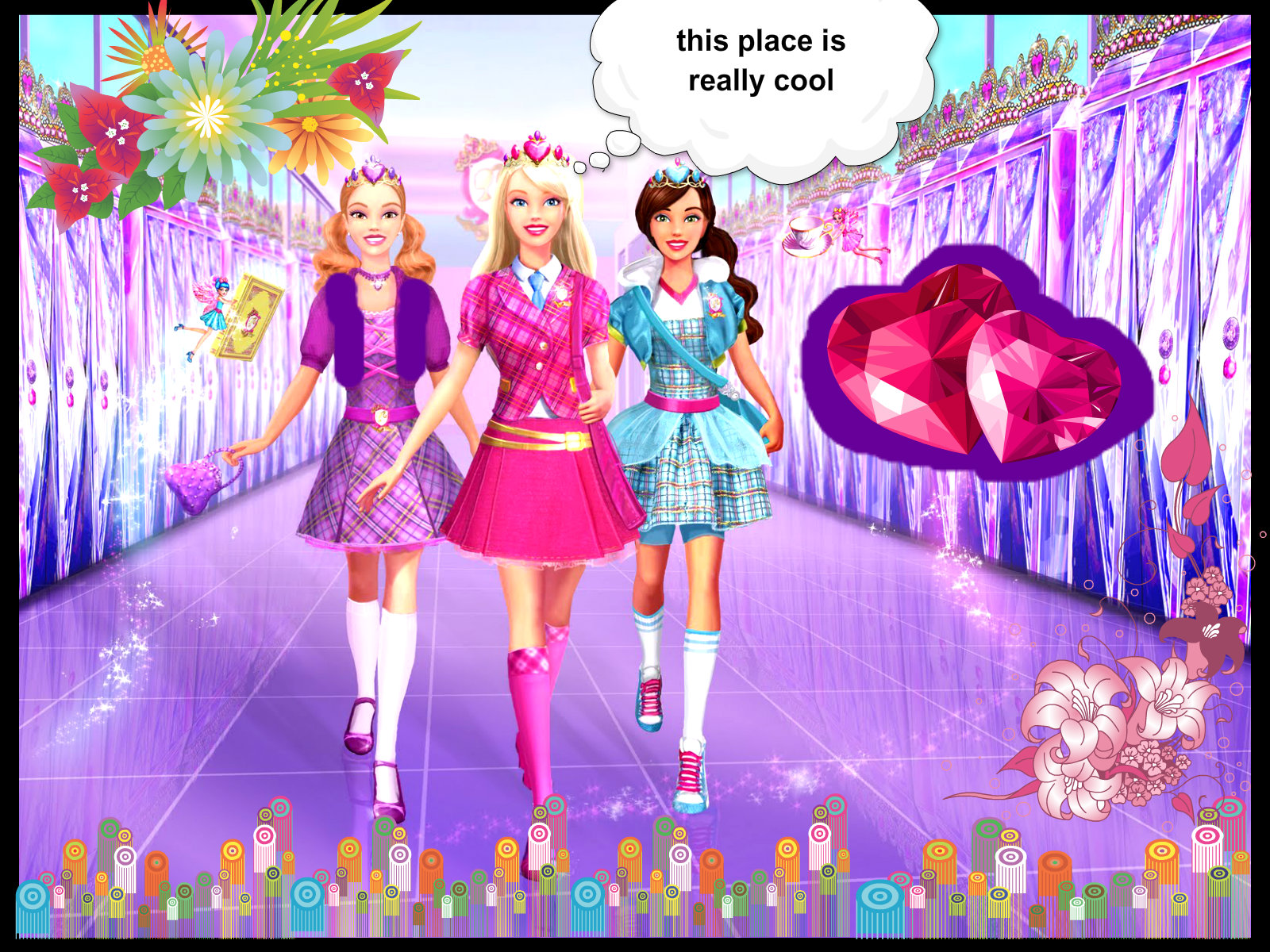 barbie games princess charm school