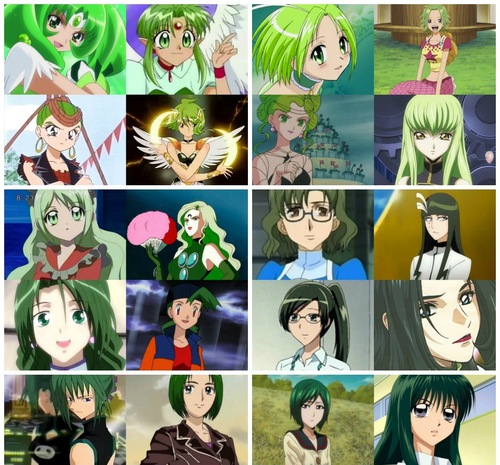  Green/Turquoise Haired Anime Characters