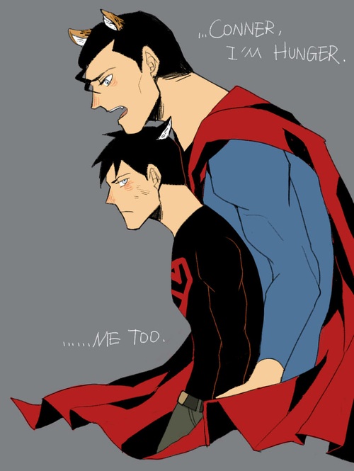 Cat Superman and Cat Superboy