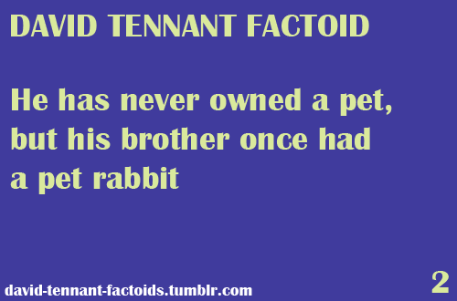  David Tennant Factoids ❤