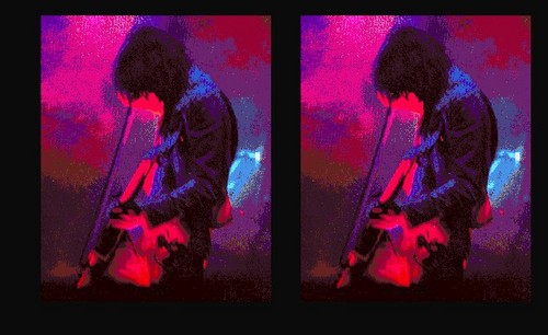 Jimmy Page of Led Zeppelin Bowing Background