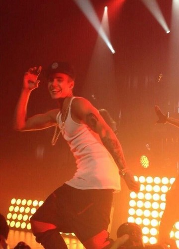 Justin on stage at Cody’s concert tonight (JunE 14)