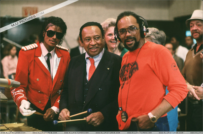  Michael In The Recording Studio With Quincy Jones And Lionel Hampton