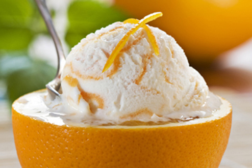  オレンジ アイスクリーム
