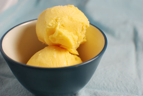  orange mango Eis