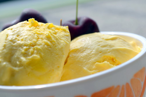 नारंगी, ऑरेंज आम, मैंगो आइस क्रीम