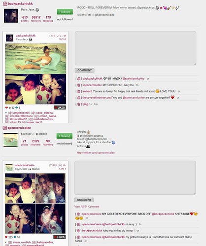 Paris Jackson and her best friend Spencer Malnik on instagram cute 2012 ♥♥