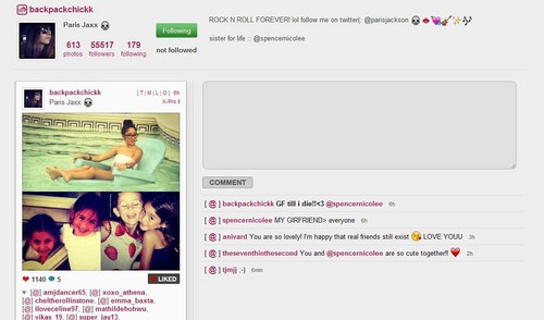  Paris Jackson and her best friend Spencer Malnik on instagram cute 2012 ♥♥