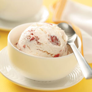  Red and Cream fresa Cheesecake helado