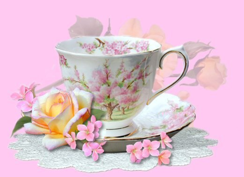  tazza di tè, tazza da tè and fiori
