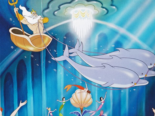 Walt Disney Book Images - King Triton, Princess Andrina, Princess Adella, Princess Attina & Princess