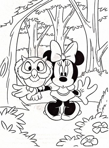  Walt 迪士尼 Coloring Pages - Minnie 老鼠, 鼠标