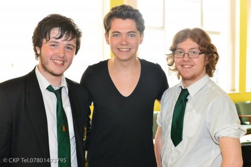  Damian with the students of Holy Trinity College in Tyrone, Northern Ireland