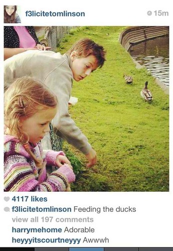 Felicite with her brother when she was little