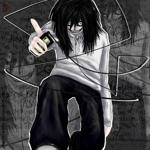  Jeff the killer with his MP3 player