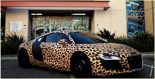 Justin Bieber Audi R8 leopard-print , 2013