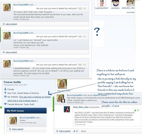  a troll & bully - June 30th a third of my دیوار posts from her -see other pics here