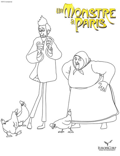  A Monster in Paris Coloring Page