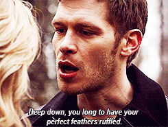  Caroline + not denying she wants Klaus to ruffle her perfect feathers