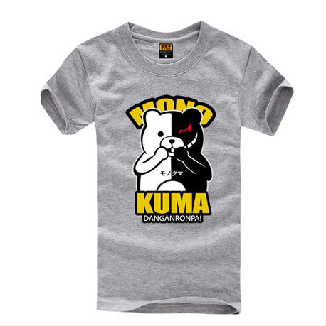  Danganronpa KUMA Panda logo short sleeve t camisa, camiseta