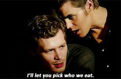  Klaus takes a break from his evil master plans for some quality time with Stefan.