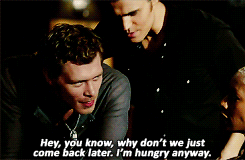  Klaus takes a break from his evil master plans for some quality time with Stefan.