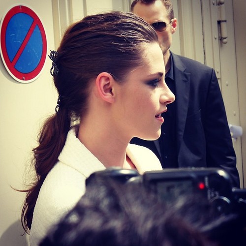  Kristen at the 2013 Chanel Fashion montrer in Paris,France