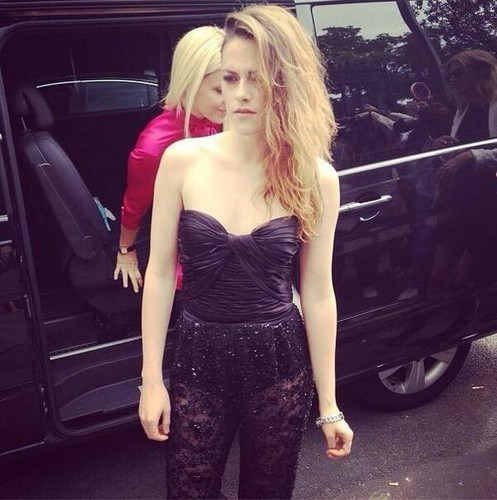  Kristen at the Zuhair Murad fashion 显示 on July 4,2013