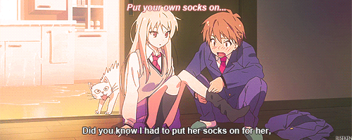  Put your own socks on! ^_^