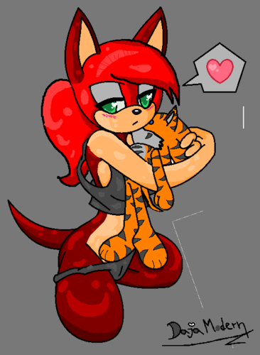  Red and Her stuffed Tiger