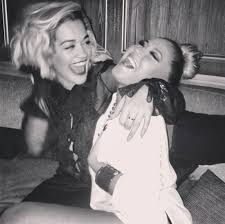 Rita Ora & Adrienne having laughs